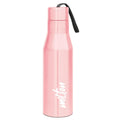 MILTON Super 1000 Stainless Steel Water Bottle 1 ltr, Single Walled, ISI Certified I Leak Proof Lid, Rust Proof I For School, Office, Gym I Light Pink