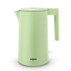 wipro ABS Elato BK211 Cool Touch Double Layer Electric Kettle, 1.7 Litres, Anti-Rust Shield, Super Fast Heating, 3X Protection-Overheating, Dry Boil & Auto Shut-Off,1200 Watts, 2 Years Warranty, Green