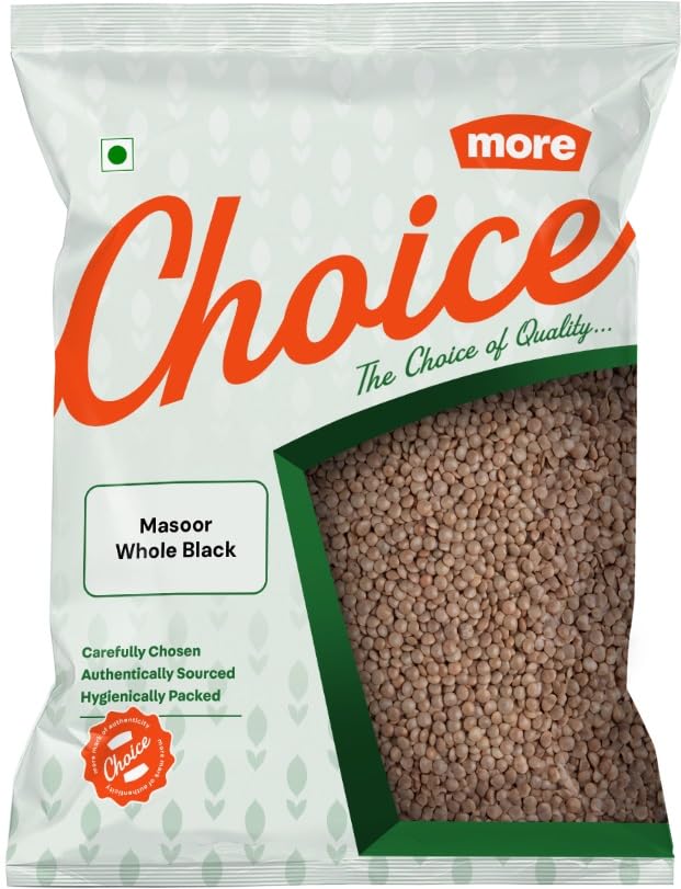 More Choice Unpolished Masoor Whole Black 500 gm