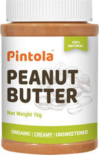 PINTOLA Organic Peanut Butter (Creamy) (1kg) (Pack of 3)