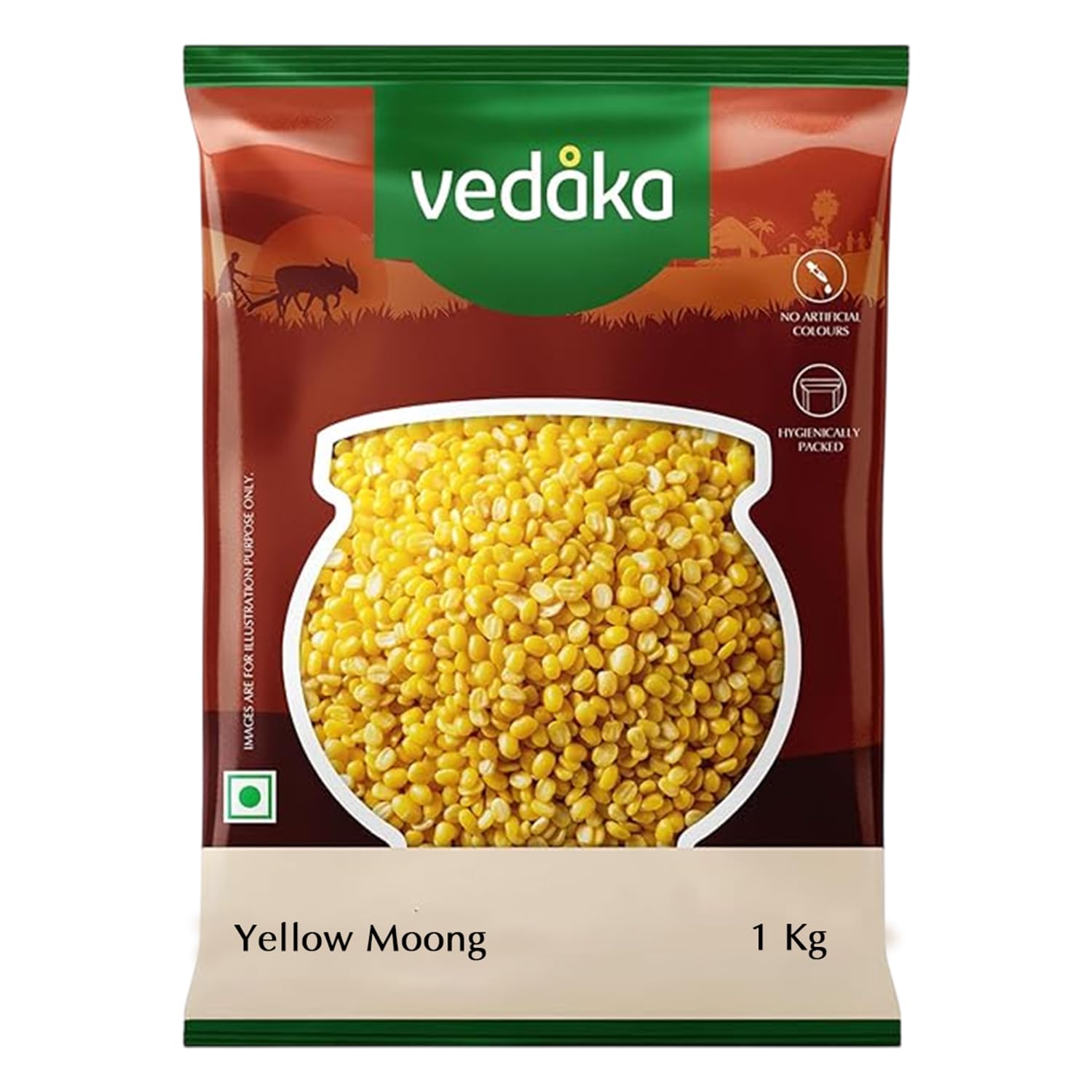 Vedaka Unpolished Yellow Moong Dal | 1 Kg