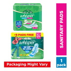 Whisper Ultra Clean Sanitary Pads for Women, XL Plus, Pack of 60 Napkins