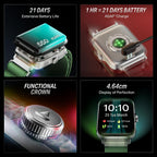 boAt Storm Infinity w/21 Days Extensive Battery Life, BT Calling, Huge 550mAh Battery, Fast Charge, 1.83” (4.65cm) Display, HR, SpO2 & Sleep Tracking, Smart Watch for Men & Women (Sports Green)