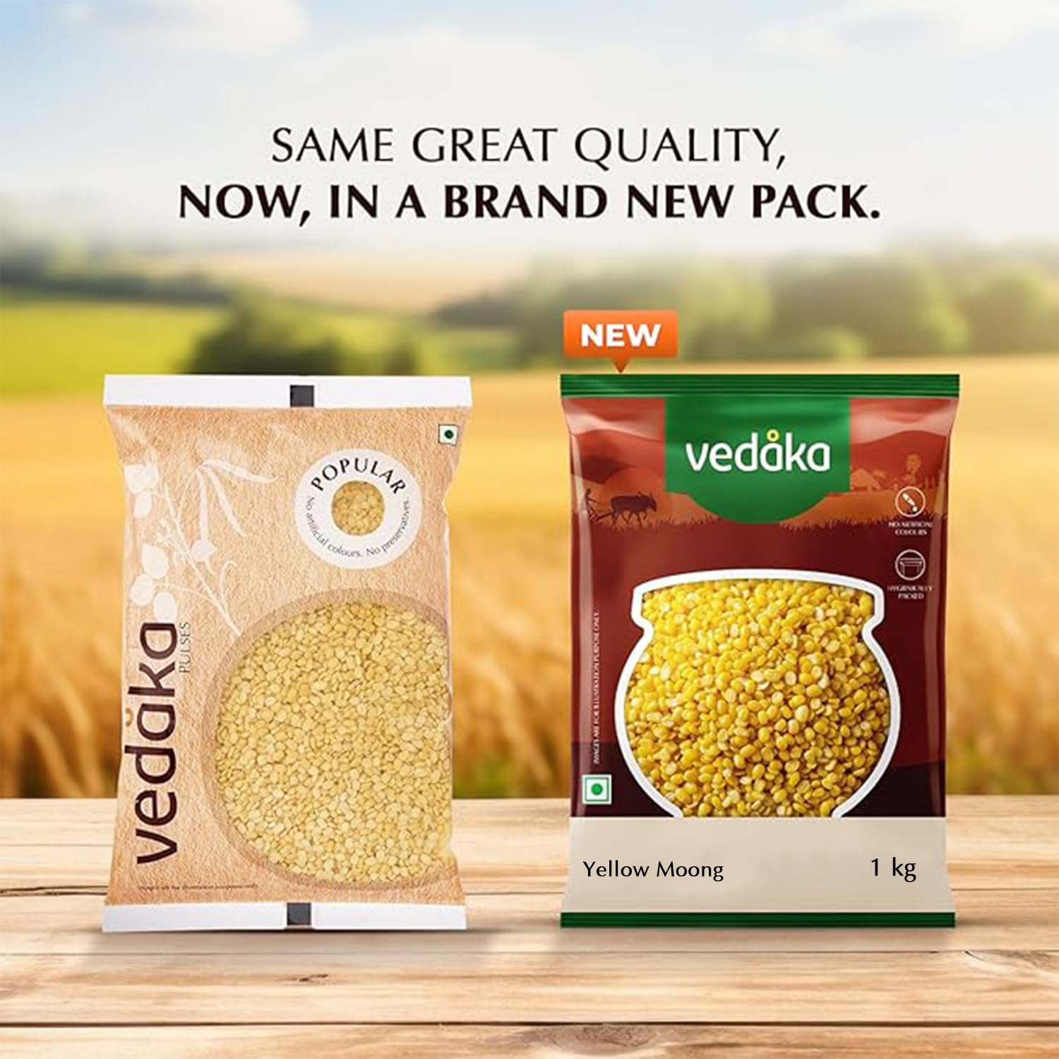 Vedaka Unpolished Yellow Moong Dal | 1 Kg