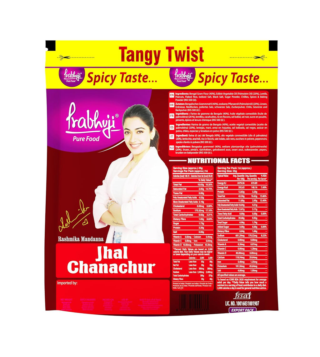 Prabhuji Pure Food Jhal Chanachur Tangy Twist Namkeen 900g