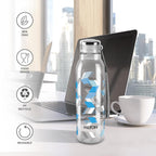 MILTON Helix 1000 Water Bottle, 1 Litre, Reusable Plastic Fridge Bottle, BPA Free and Leak Proof Bottles for Travel, Work, Pack of 1, Blue