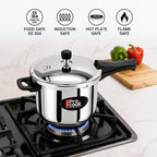 Milton Pro Cook 3-Layer Thick Triply Bottom I Induction & Gas Stove Friendly Stainless Steel Pressure Cooker Combo Set 2, 3, 5 Litre Capacity | Outer Lid | Sandwich Bottom Cookware Set | 5Y Warranty