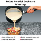 Hawkins Futura 3 Litre Saucepan, Non Stick Sauce Pan, Small Sauce Pan, Black (NS30)