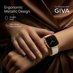 boAt Chrome Ivory Smart Watch for Women, co-Designed with GIVA, 1.7" AMOLED Display, 1000 nits Brightness, Premium Metallic Build, Female Wellness Tracker smartwatch for Women (Pearl Glow)