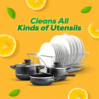 Vim Dishwash Liquid 3 L pouch | Removes 100+ Odours & Grease in 1 wash | With the power of 100 Lemons