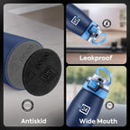 Stainless Steel Water Bottle Atlas Denim Blue 740ml