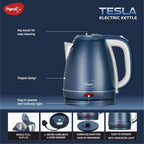 Pigeon Tesla Electric Kettle 1.5 L, 1300 Watt, Stainless Steel Body with Auto Shut-off Feature Used for Boiling Water - (Matt Blue)