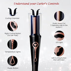 Urban Yog MakeMeeBold Automatic Hair Curler & Heat Protectant Spray | 2-Way Rotating Curling Iron with 4 Heat Settings | Salon-Style Curls with Protection up to 230°C / 450°F