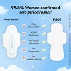 Plush Ultra-Thin Sanitary Napkins for Women, 12 Pcs | Super Absorbent Heavy Flow XXL Pads + 2 Panty Liners