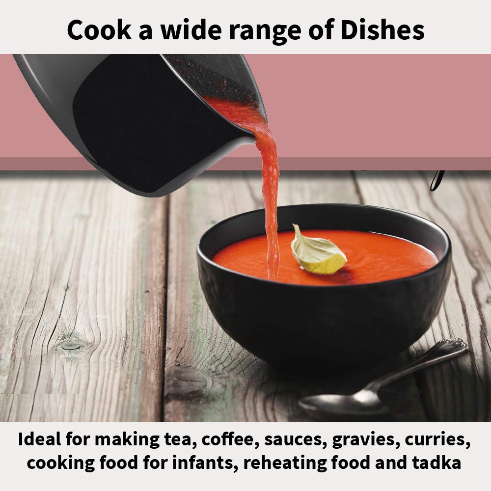 Hawkins Futura 3 Litre Saucepan, Non Stick Sauce Pan, Small Sauce Pan, Black (NS30)