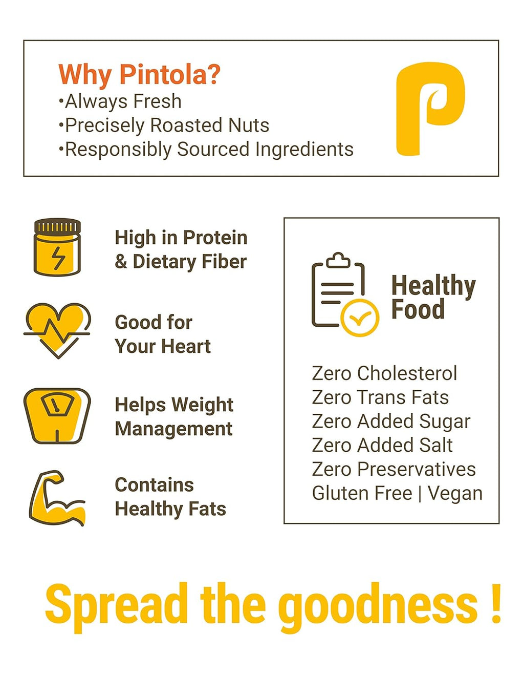 PINTOLA Organic Peanut Butter (Creamy) (1kg) (Pack of 3)