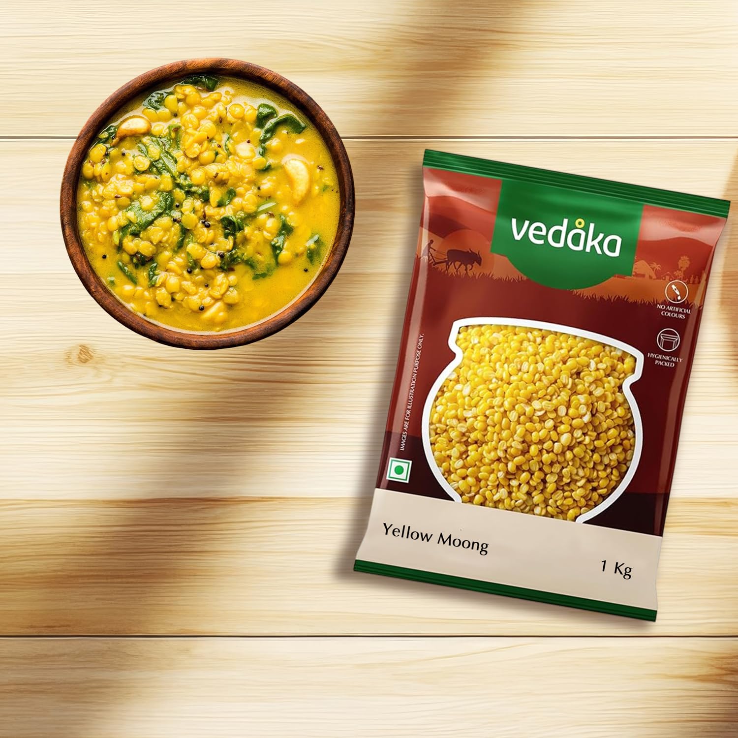 Vedaka Unpolished Yellow Moong Dal | 1 Kg