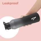 MILTON Comet 1000 ISI Certified Stainless Steel Water Bottle I Leak Proof I Rust proof I Single Walled I Ideal for Office, School, Home, Gym, 1000 ml,Black & Grey