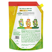 Vim Dishwash Liquid 3 L pouch | Removes 100+ Odours & Grease in 1 wash | With the power of 100 Lemons