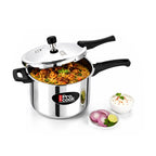 Milton Pro Cook 3-Layer Thick Triply Bottom I Induction & Gas Stove Friendly Stainless Steel Pressure Cooker Combo Set 2, 3, 5 Litre Capacity | Outer Lid | Sandwich Bottom Cookware Set | 5Y Warranty
