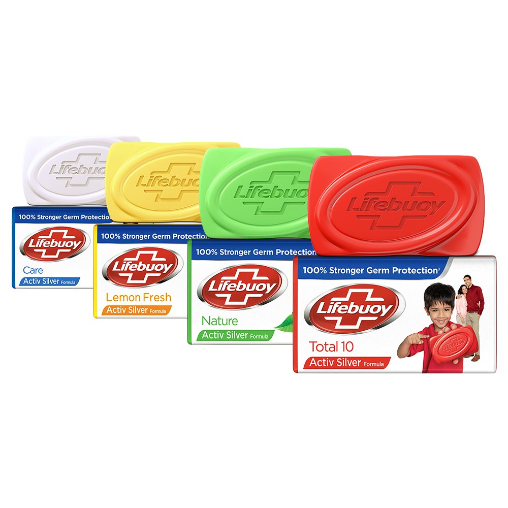 Lifebuoy Lemon Fresh 100% Stronger Germ Protection Soap Bar|| 4 x 125 g