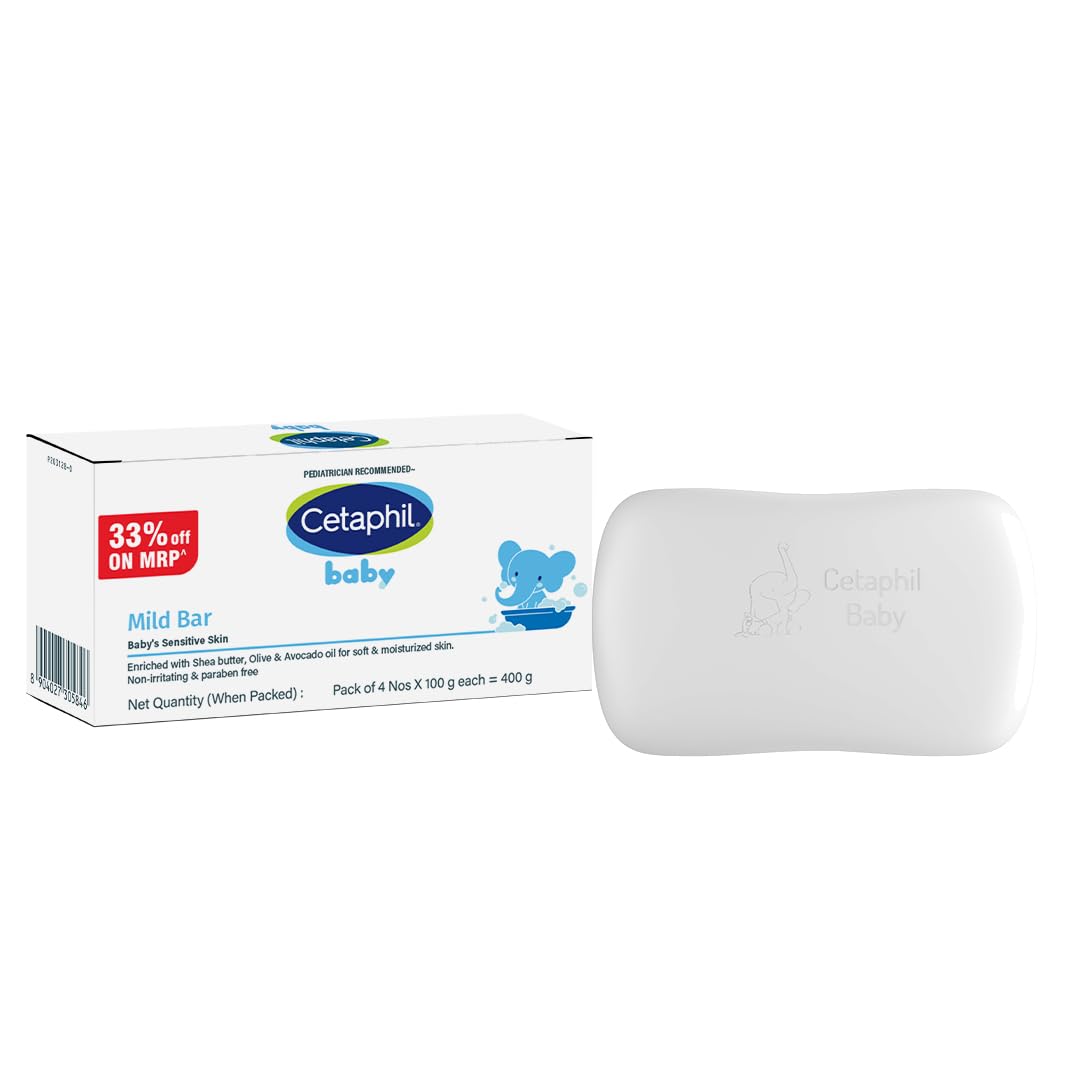 Cetaphil Baby Mild Cleansing Bar for Newborns &amp; Babies 4 x 100 gm