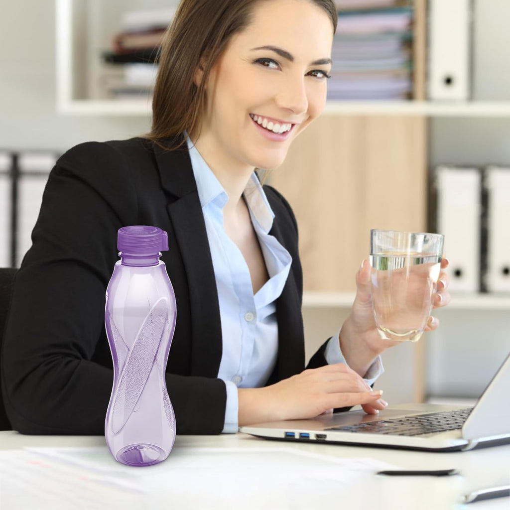 MILTON Oscar 1000 Pet Water Bottles, 1 Litre Each, Set of 12, Purple Reusable Plastic Fridge Bottle Set, BPA Free and Leak Proof Bottles for Travel, Work