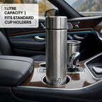 CELLO H2O Stainless Steel Water Bottle For Office & Daily Use 1000 ml, Silver | Single Wall Freezer & Fridge Safe, Lightweight & Stylish Leakproof Rustproof Steel Water Bottle For School, Gym & Travel