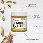 PINTOLA Organic Peanut Butter (Creamy) (1kg) (Pack of 3)