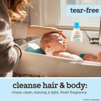 Aveeno Baby Daily Moisture Wash and Shampoo (100ml) | Cleanses hair & body | Oat kernel extract & glycerin | Tear-free, soap-free, paraben-free, hypoallergenic | US #1 Pediatrician recommended