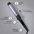 Remington 1.25" Anti-static Curling Iron with Titanium Protection, Fast Heating, Ceramic Barrel for Big and Bulky Waves and Added Body, Auto Shut-Off
