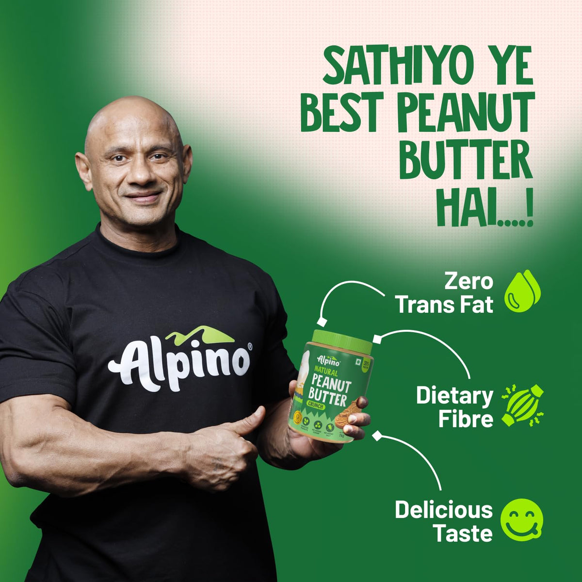 ALPINO Natural Peanut Butter Crunch 400g