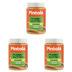 PINTOLA Organic Peanut Butter (Creamy) (1kg) (Pack of 3)