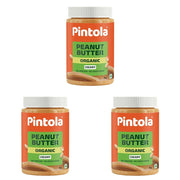 PINTOLA Organic Peanut Butter (Creamy) (1kg) (Pack of 3)