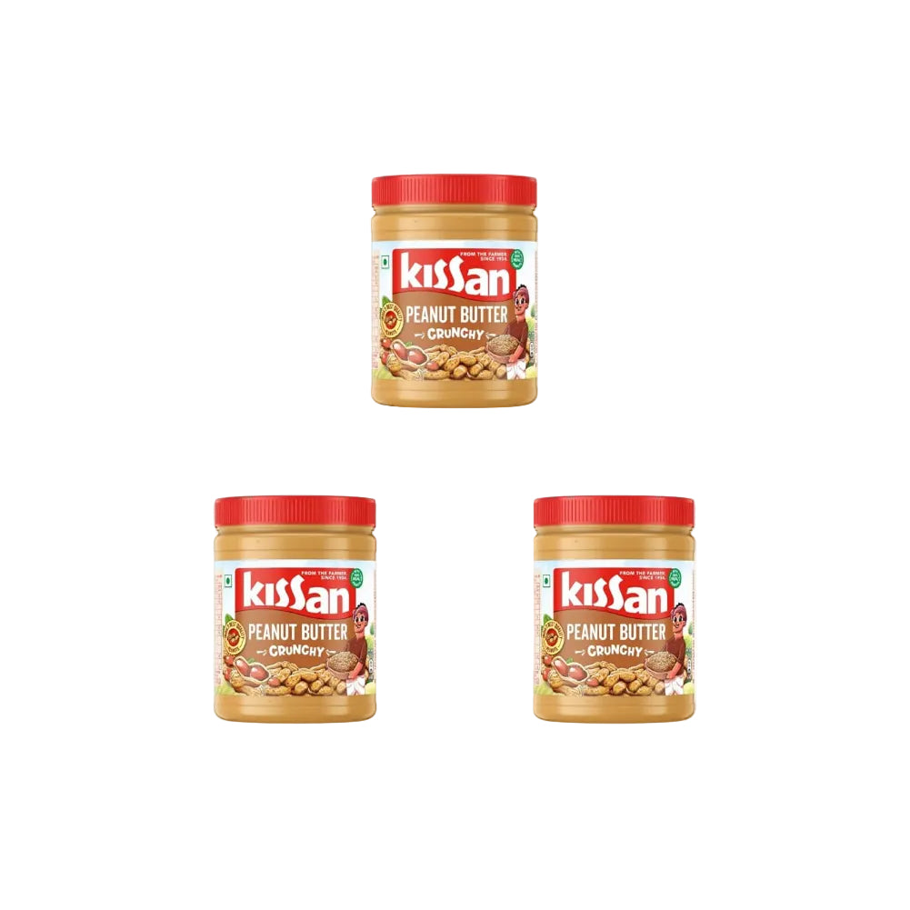 Kissan Crunchy Peanut Butter | High Protein | With Perfectly Roasted Peanuts | Naturally Gluten Free|| 920 g (Pack of 3)