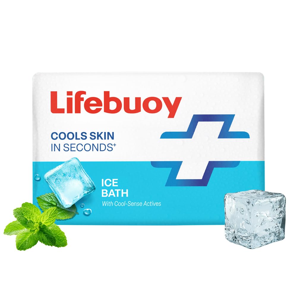 LIFEBUOY Ice Bath Soap Combo Pack of 5, 125g each, for Rapid Heat Relief, with Menthol and Cool Sense Actives, Refreshing Fragrance, Designed for Indian Summer, for Men and Women Visit the Lifebuoy Store