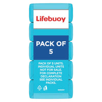 LIFEBUOY Ice Bath Soap Combo Pack of 5, 125g each, for Rapid Heat Relief, with Menthol and Cool Sense Actives, Refreshing Fragrance, Designed for Indian Summer, for Men and Women Visit the Lifebuoy Store