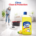 Lizol Disinfectant Surface & Floor Cleaner Liquid, Citrus - 1 Litre | Suitable For All Floor Cleaner Mops | Kills 99.9% Germs| India'S #1 Floor...