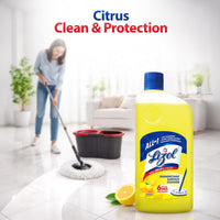 Lizol Disinfectant Surface & Floor Cleaner Liquid, Citrus - 1 Litre | Suitable For All Floor Cleaner Mops | Kills 99.9% Germs| India'S #1 Floor...
