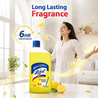 Lizol Disinfectant Surface & Floor Cleaner Liquid, Citrus - 1 Litre | Suitable For All Floor Cleaner Mops | Kills 99.9% Germs| India'S #1 Floor...