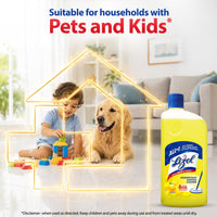 Lizol Disinfectant Surface & Floor Cleaner Liquid, Citrus - 1 Litre | Suitable For All Floor Cleaner Mops | Kills 99.9% Germs| India'S #1 Floor...