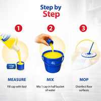 Lizol Disinfectant Surface & Floor Cleaner Liquid, Citrus - 1 Litre | Suitable For All Floor Cleaner Mops | Kills 99.9% Germs| India'S #1 Floor...