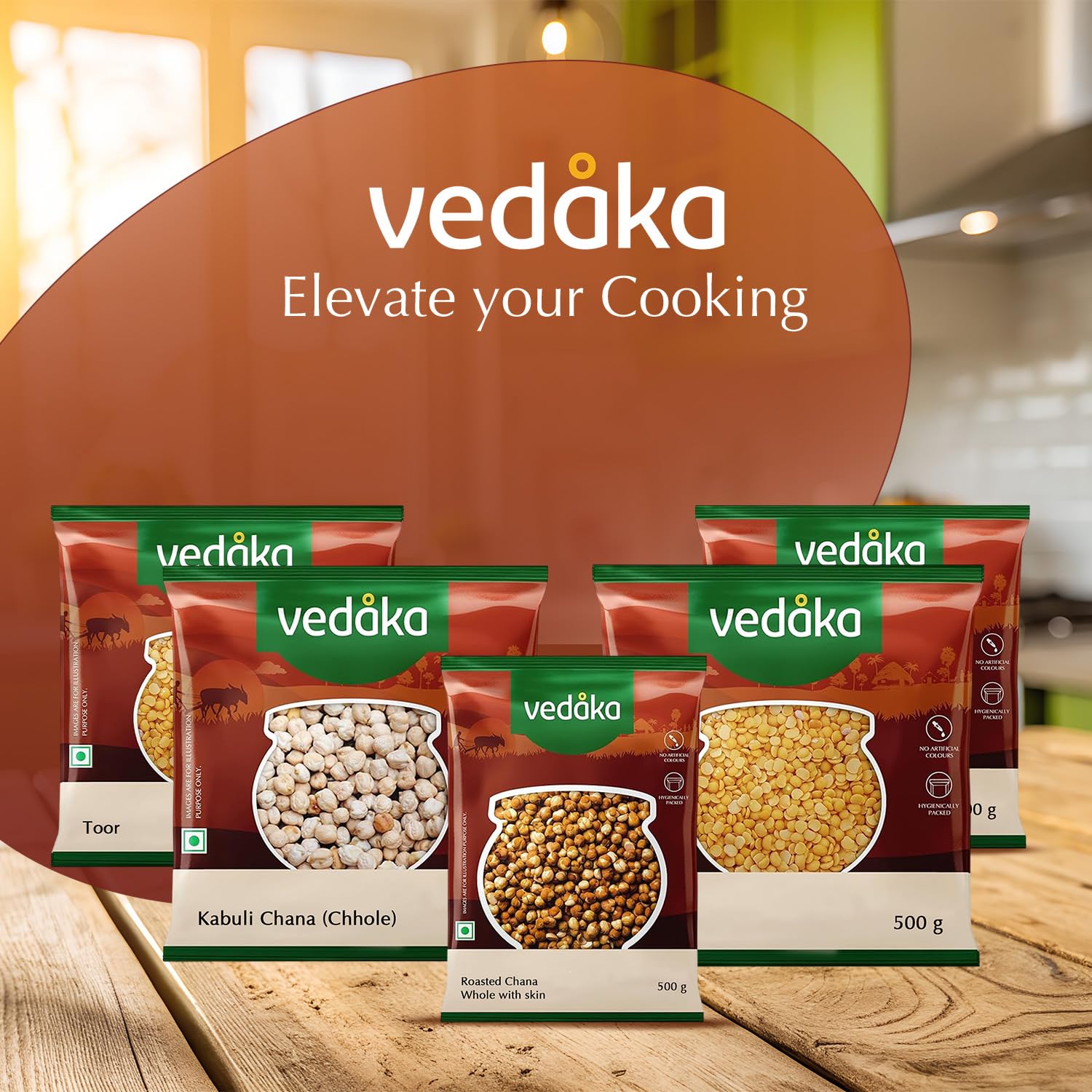 Vedaka Roasted Chana Whole With Skin | 500 g