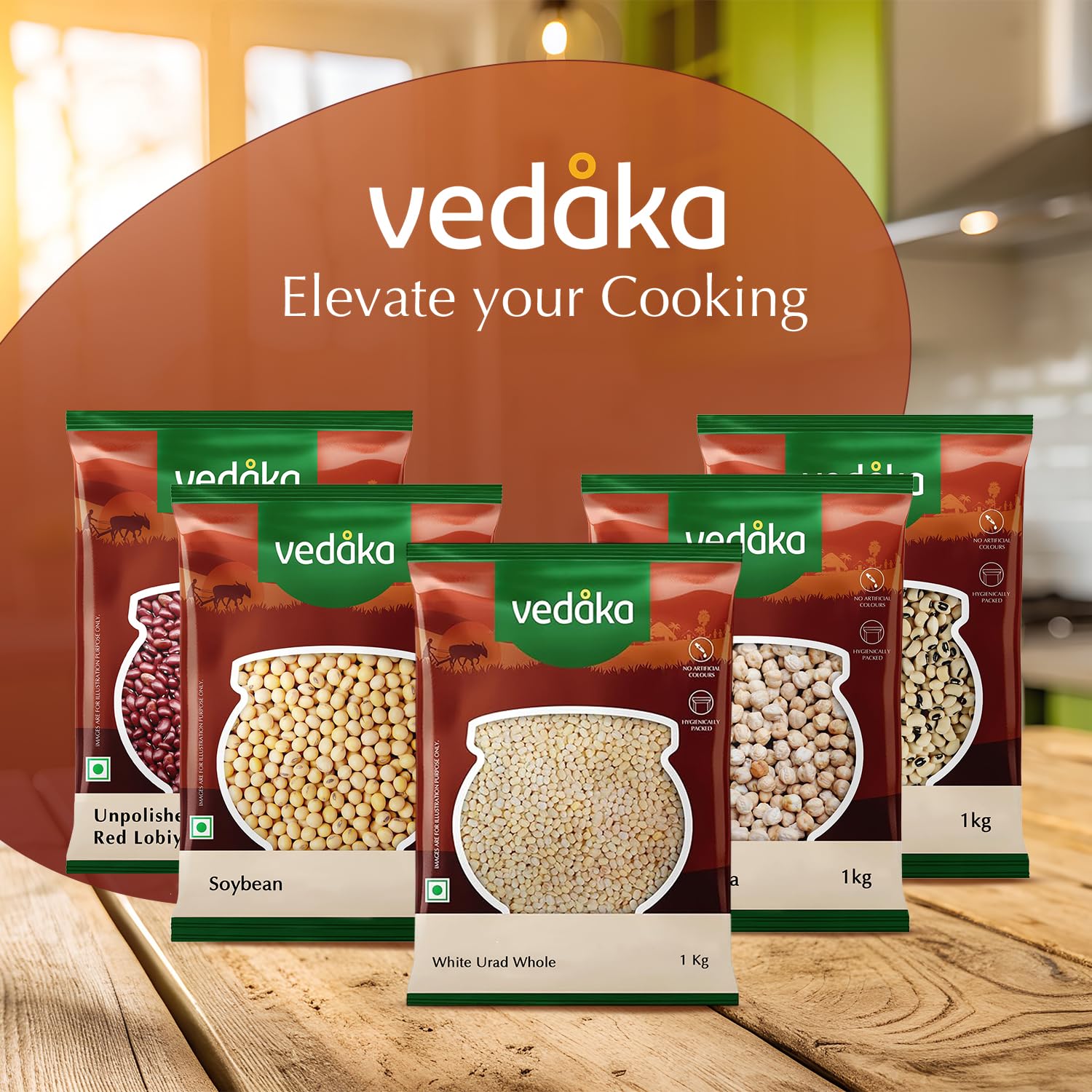 Vedaka Unpolished White Urad Whole | 1 Kg