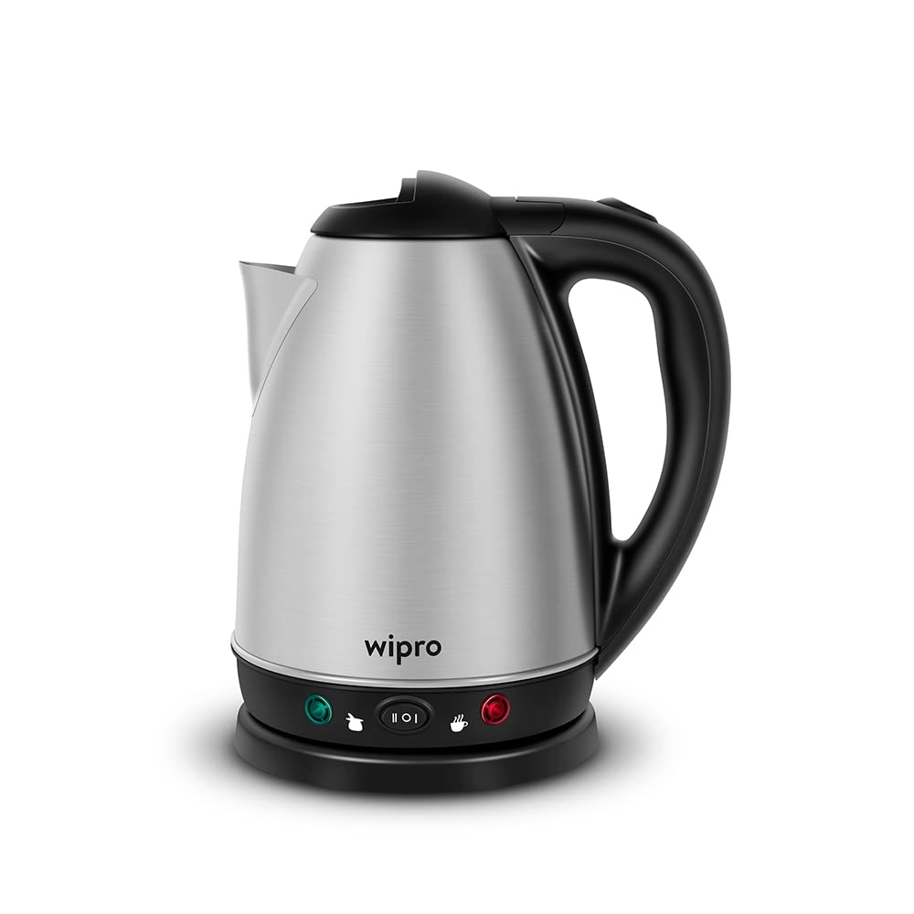 Wipro Vesta 1.8 Litre SS Kettle with Keep warm Function | Auto cut off | Dry Boil Protection & Over Heat Protection | 2 Years Warranty (SS, 1500 Watt)