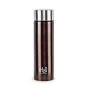 CELLO H2O Stainless Steel Water Bottle for Office & Daily Use 1000 ml, Brown | Single Wall Freezer & Fridge Safe, Lightweight & Stylish Leakproof Rustproof Steel Water Bottle for School, Gym & Travel