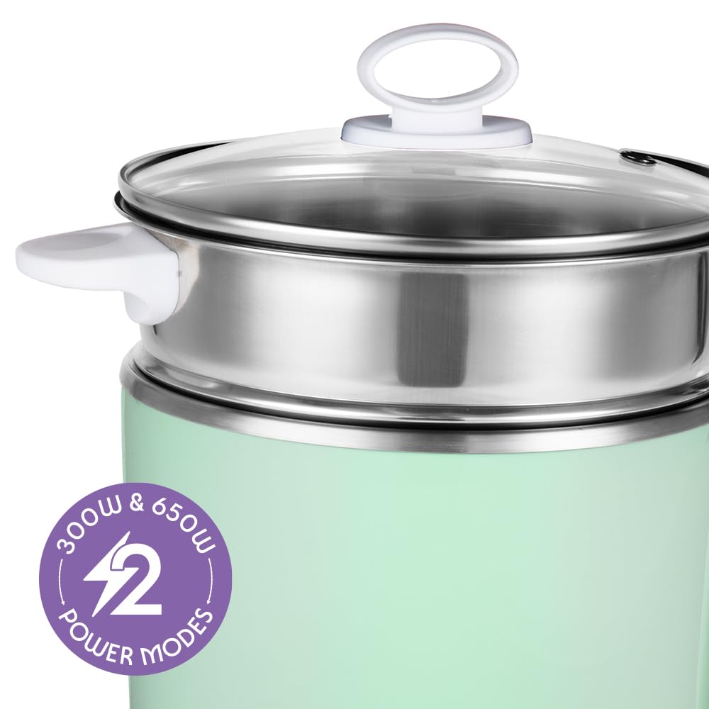 Borosil 1.2L Klassic Made in India Electric Steel Kettle with Steamer | Temperature Control Knob, Overheat Protection | For Boiling & Steaming Vegetables, Momo, Egg, Tea, Coffee | 1 Year Warranty