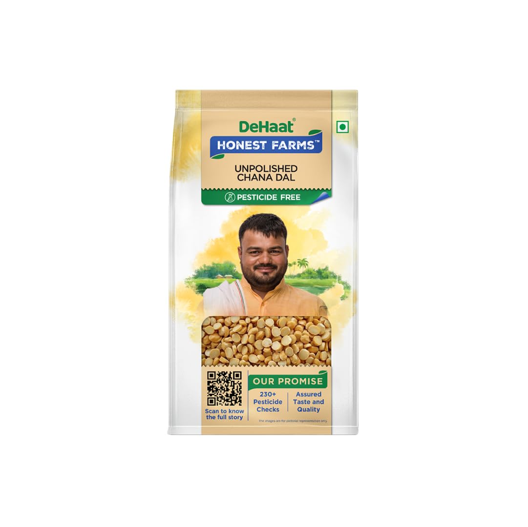 DeHaat Honest Farms Pesticide Free Unpolished Chana Dal 1 KG