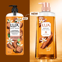 LUX Sandal Spell Bodywash, 750ml, for Soft & Smooth Skin, with Niacinamide & Sandalwood Fragrance, Quick Rinse, UpTo 12H^ Long-Lasting Fragrance
