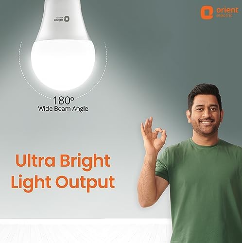 Orient Electric High Glo LED Bulb 18W, B22d cap, 6500K (Pack of 4)